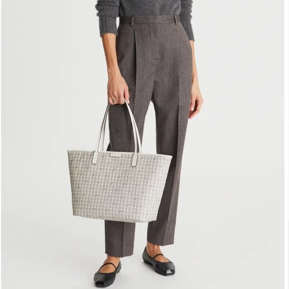 Tory Burch Small Ever-Ready Zip Tote - New Ivory color - Picture 1 of 6